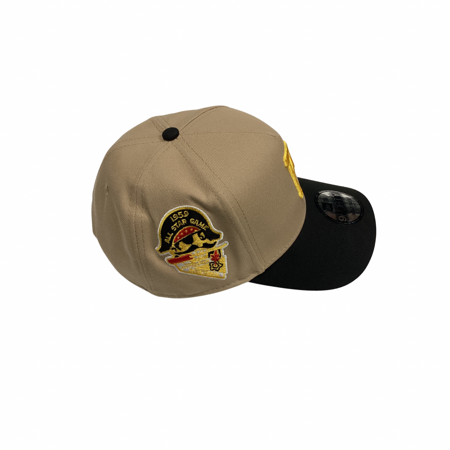 New Era 9FORTY SnapBack Hat - Tan & Black Pirates