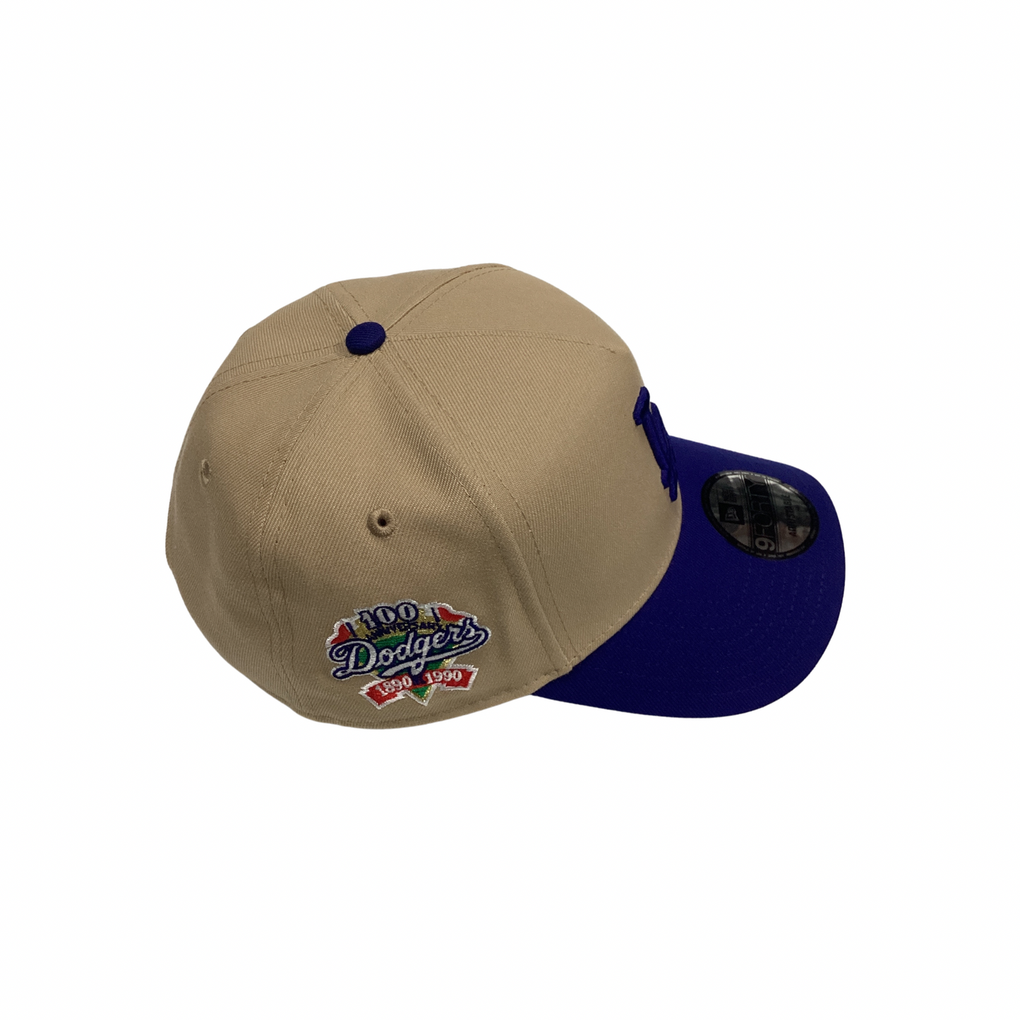 New Era 9FORTY SnapBack Hat - Tan & Blue LA