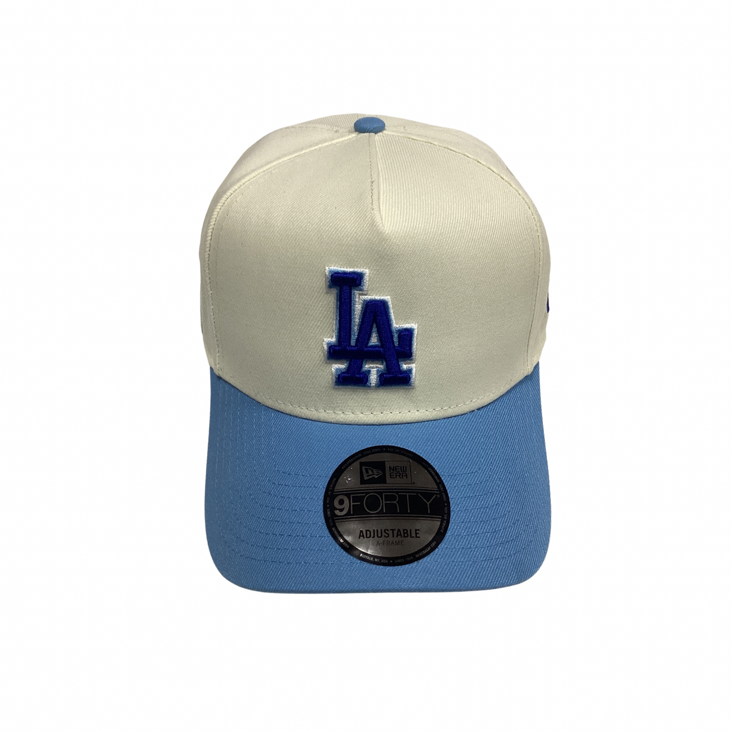 New Era 9FORTY SnapBack Hat - Cream & Blue LA