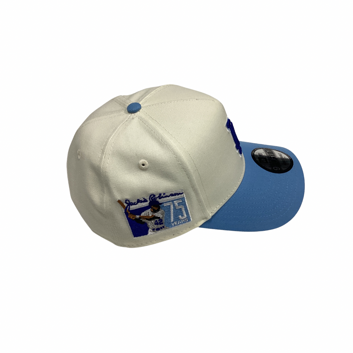 New Era 9FORTY SnapBack Hat - Cream & Blue LA