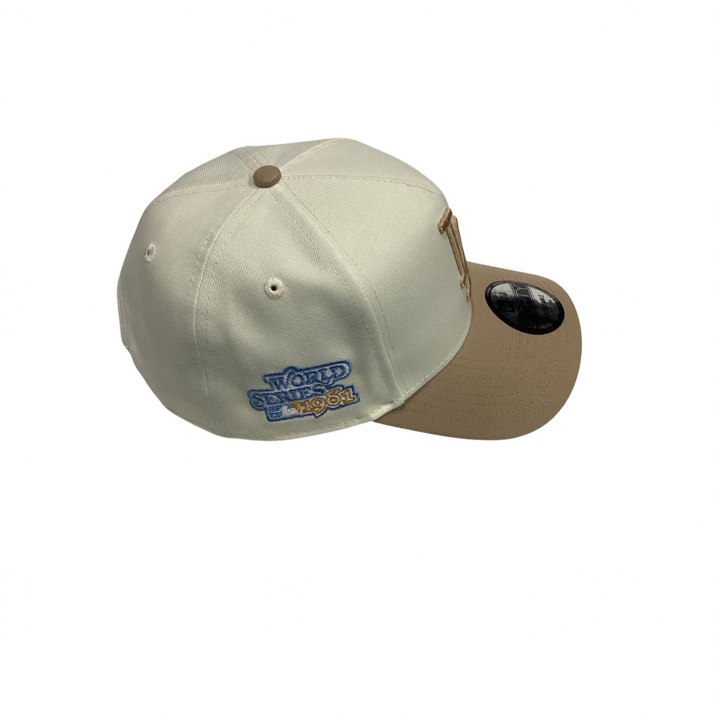 New Era 9FORTY SnapBack Hat - Cream & Gold LA