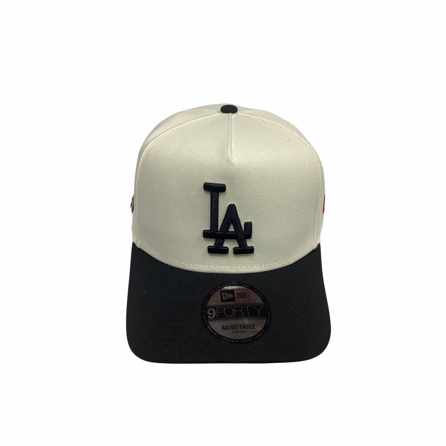 New Era 9FORTY SnapBack Hat - Cream & Black LA