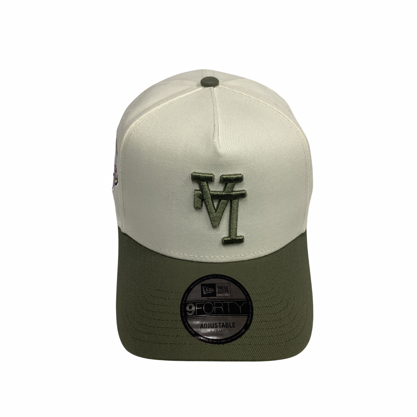 New Era 9FORTY SnapBack Hat - Cream & Olive LA