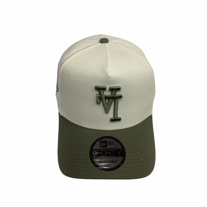 New Era 9FORTY SnapBack Hat - Cream & Olive LA