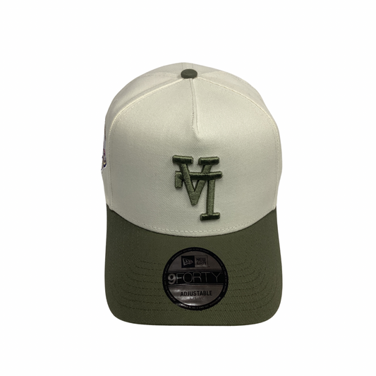New Era 9FORTY SnapBack Hat - Cream & Olive LA