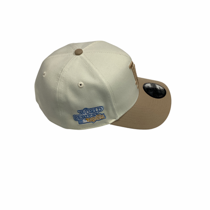 New Era 9FORTY SnapBack Hat - Cream & Gold LA