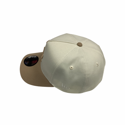 New Era 9FORTY SnapBack Hat - Cream & Gold LA