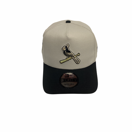 New Era 9FORTY SnapBack Hat - Cream & Black Blue Jay