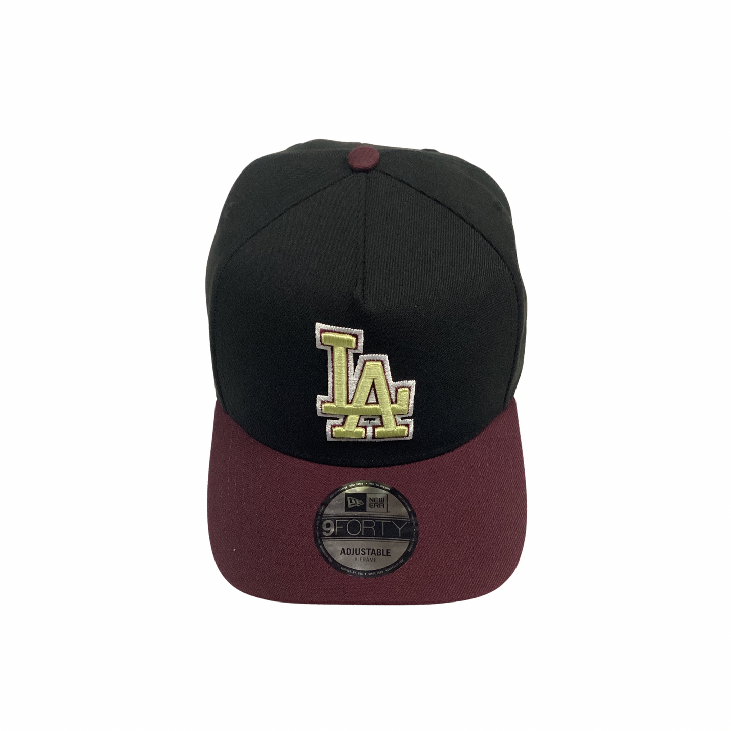 New Era 9FORTY SnapBack Hat - Burgundy & Black LA