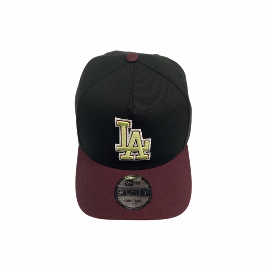 New Era 9FORTY SnapBack Hat - Burgundy & Black LA