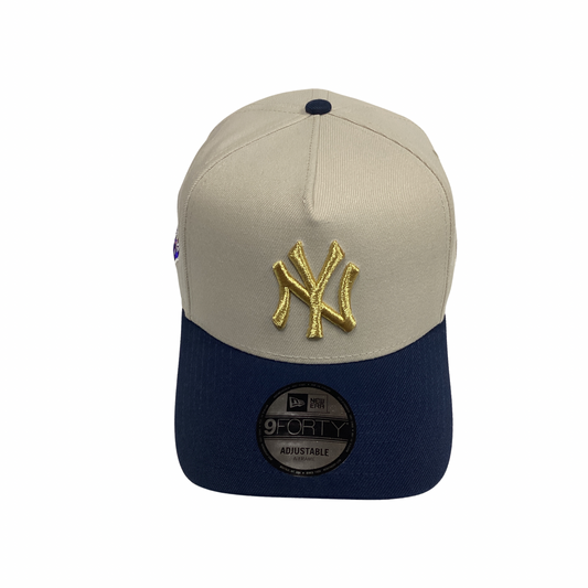 New Era 9FORTY SnapBack Hat - Tan & Navy New York