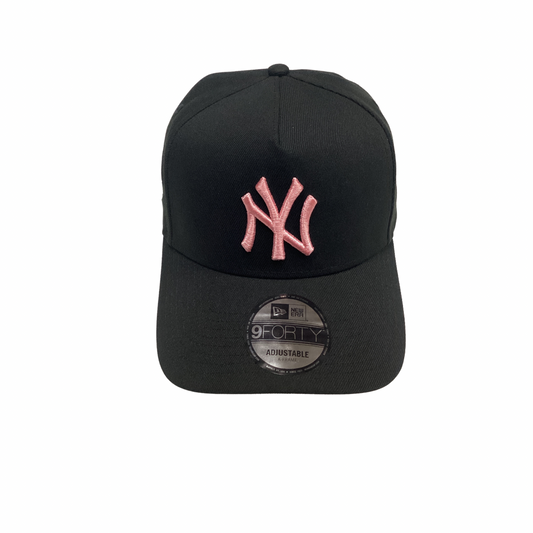 New Era 9FORTY SnapBack Hat - Pink & Black New York